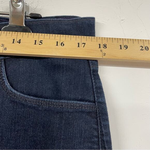 NYDJ Dark Wash Womens High Rise Bootcut Jeans Womens 16 Blue Studded Pocket Boho - Picture 7 of 11